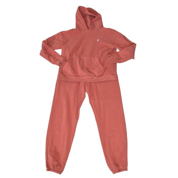 Zyia Active Rust Orange Sweat Set Hoodie Pants Size Large Fall Activewear Casual - Picture 10 of 10
